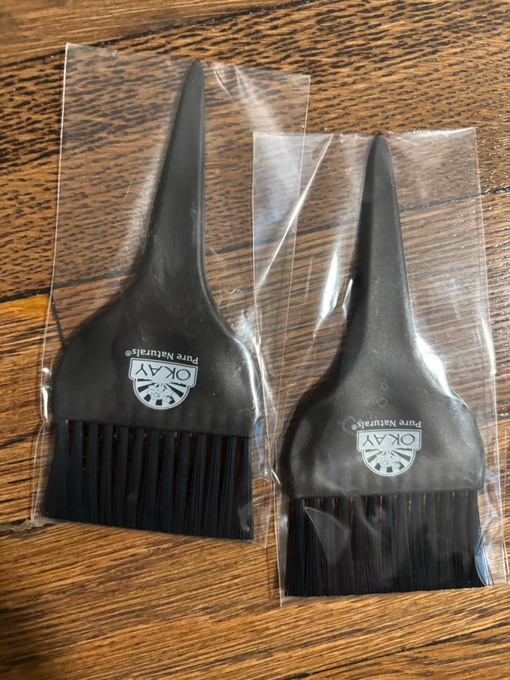 Black Hair Coloring Brush Set - Dual Size Application Brushes
